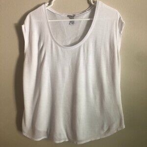 Forever 21 White Athletic Top w/T-Strap Back and Mesh